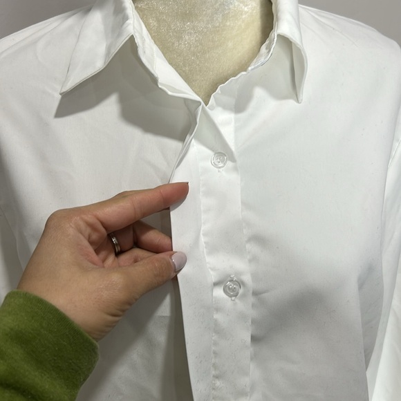 Poplin Oversized Feather Cuff Shirt - Picture 5 of 9